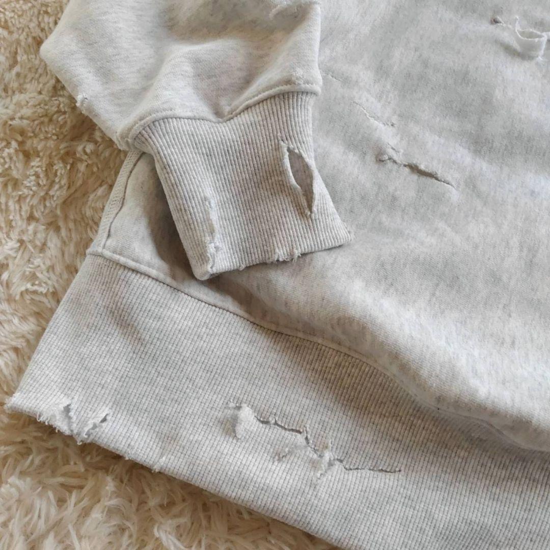 半壊 襤褸 クラッシュ NEW YORK ボロ加工 トレーナー 常田大希 XL