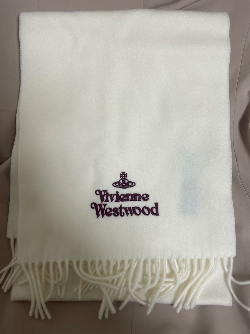 Vivienne Westwood マフラー 白 ギフト包装付き