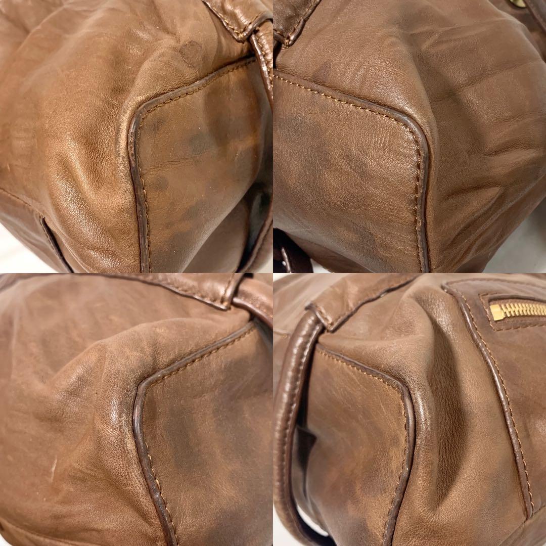 美品✨ ジバンシー　オールレザー　トートバッグ　ボストン　ブラウン　Y2K