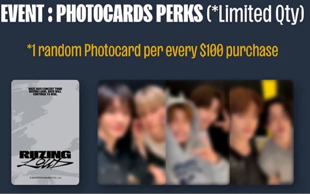2025 RIIZE CONCERT 北米ツアー 購入特典ユニットトレカ