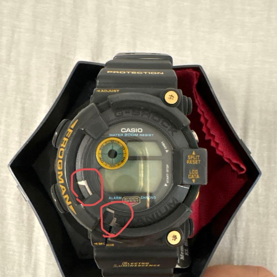 【カスタム品】90s ゴールドチタンフロッグマン 電池なし 一部剥がれあり