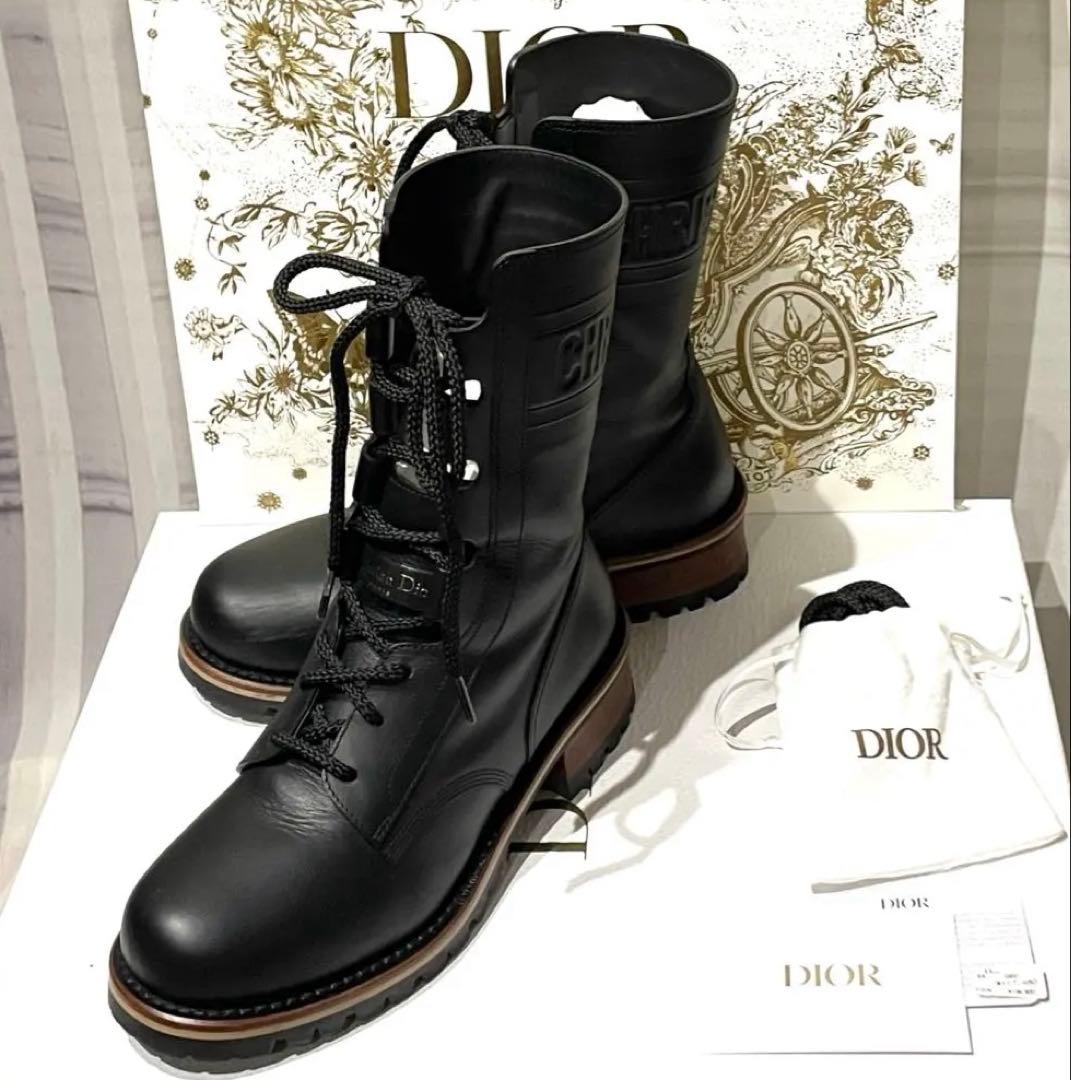 【値下げ ⭐︎ 美品】Dior ディオール黒 ブーツ36.5 D-QUEST