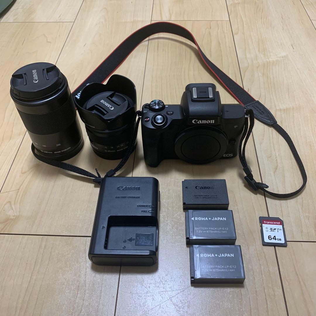 Canon EOS Kiss m ダブルズームレンズキット　付属品まとめ売り
