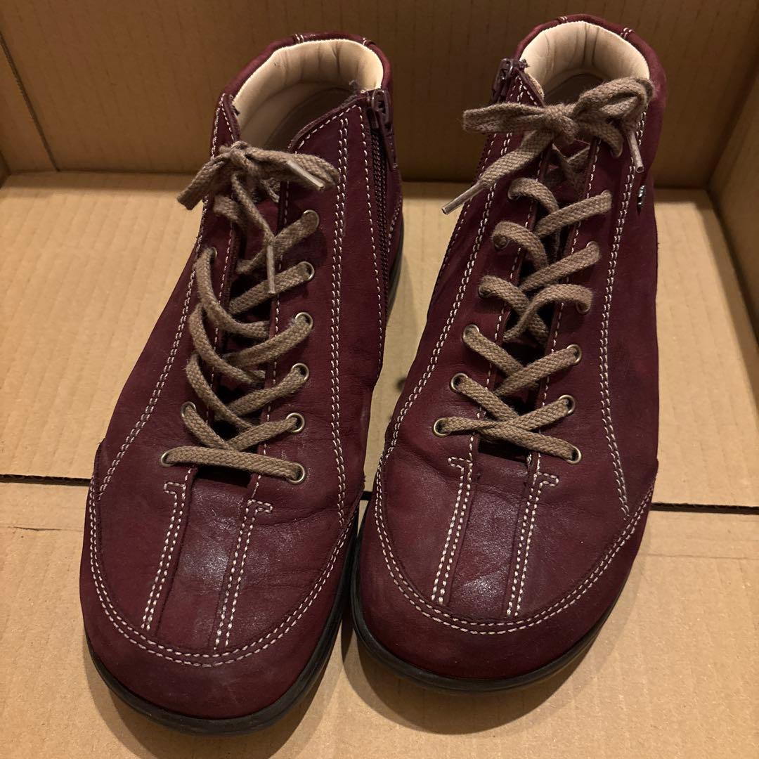Finncomfort フィンコンフォート　ショートブーツ　4E バーガンディ