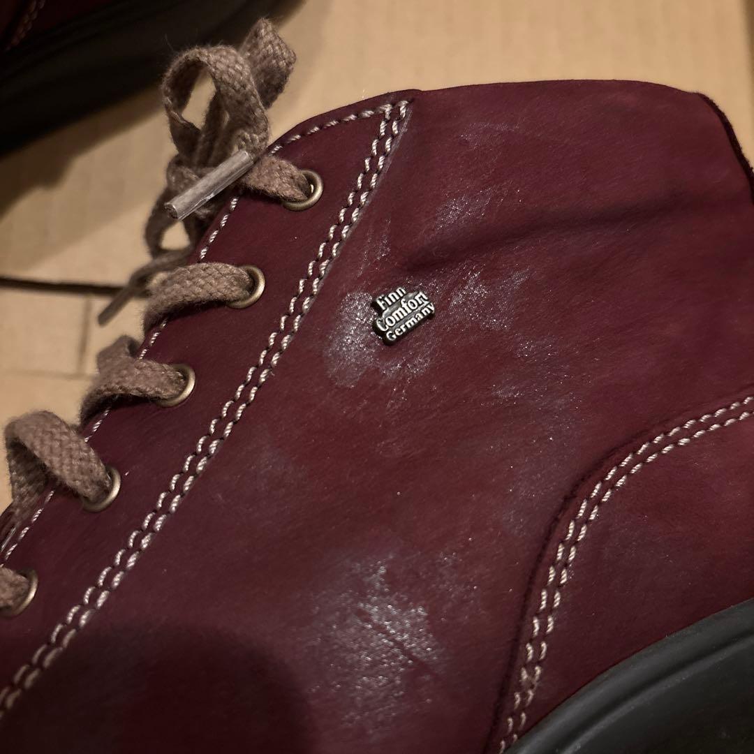 Finncomfort フィンコンフォート　ショートブーツ　4E バーガンディ