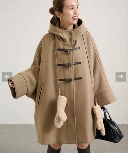 フレームワーク メルトンダッフルポンチョコート 36 キャメル