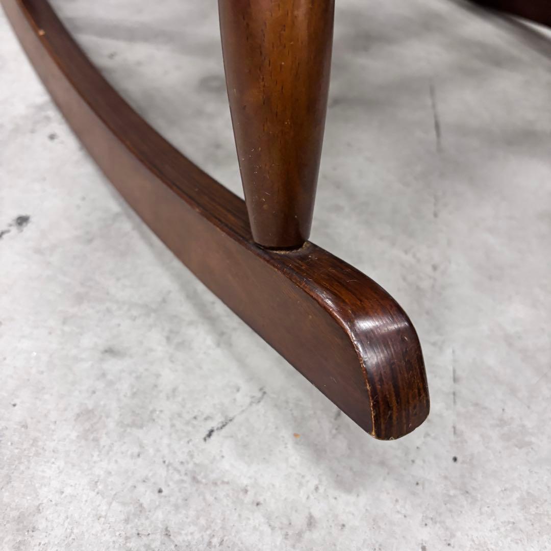 （なおさん専用）松田家具 ロッキングチェア 木製 アーム付き 花柄座面