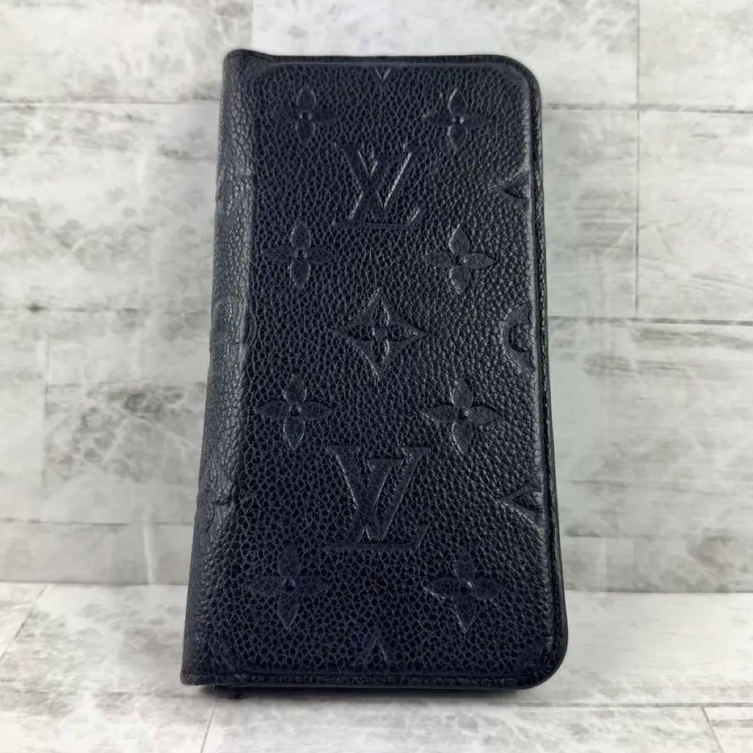 ルイヴィトン iphone11ケース 手帳型 フォリオ アンプラント ブラック