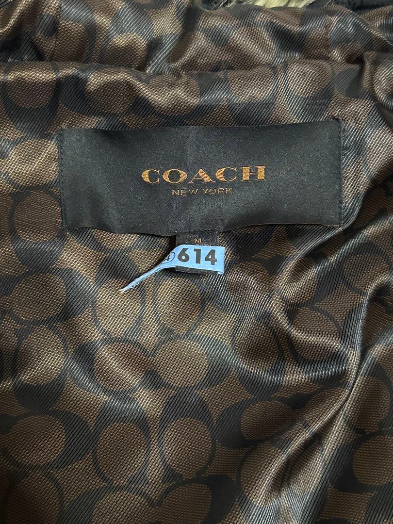 every COACH ファー付きフード 黒 ダウンジャケット