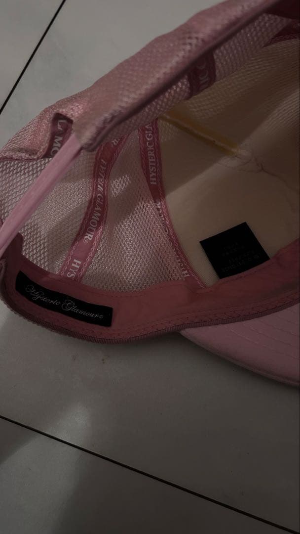 hysteric glamor スタッズ付きキャップ ピンク