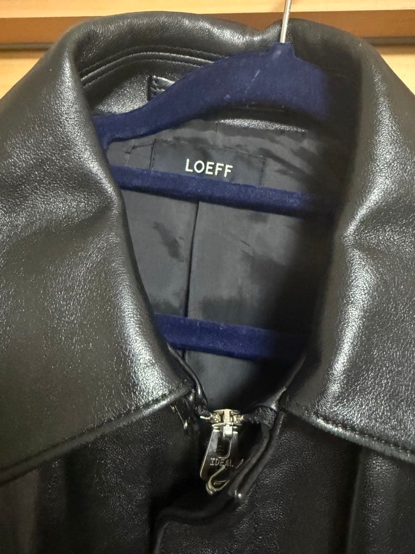 LOEFF ブラック レザージャケット サイズ2