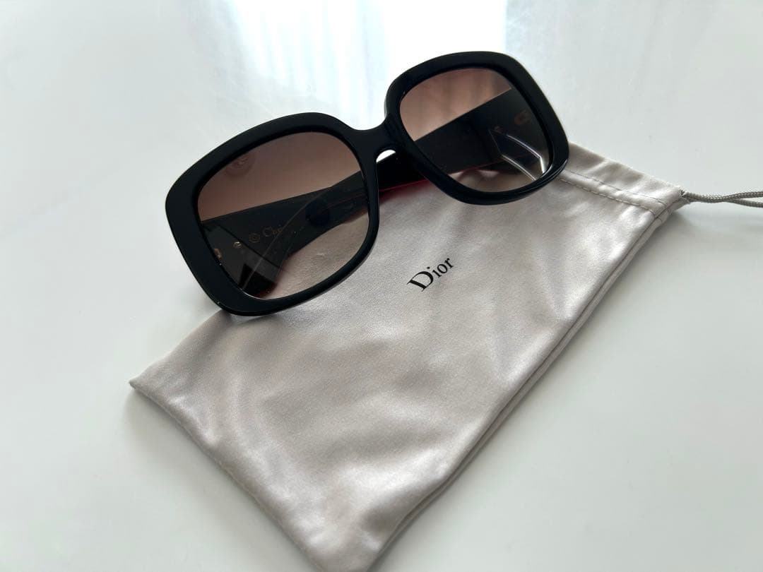 Dior サングラス ブラック レッド