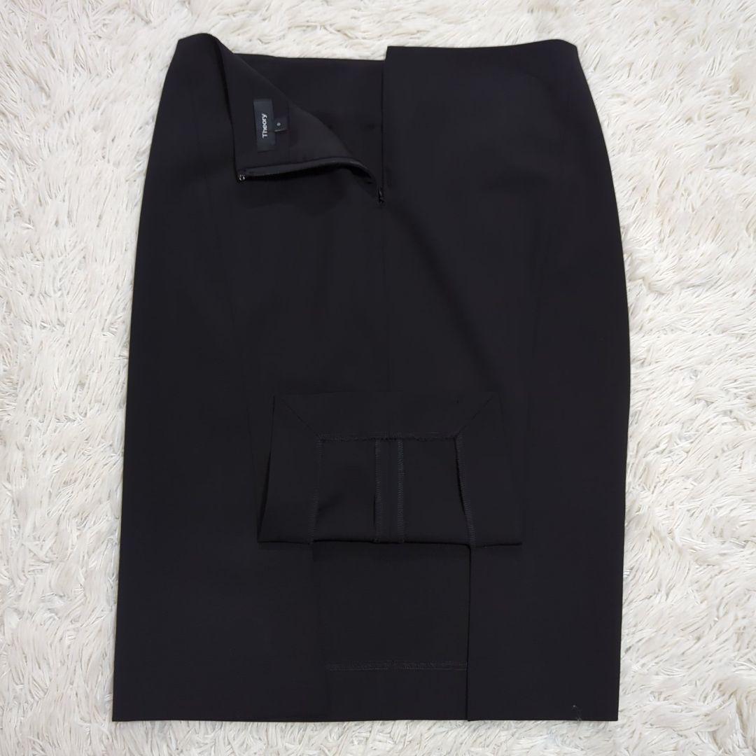 セオリー 3点セット ノーカラー パンツスーツ スカート ブラックフォーマル