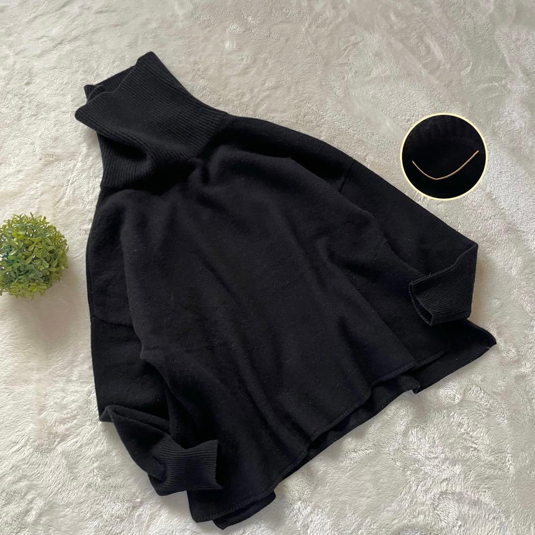 美品✨ドゥーズィエムクラス　 ミドルゲージタートルニット　セーター ブラック黒