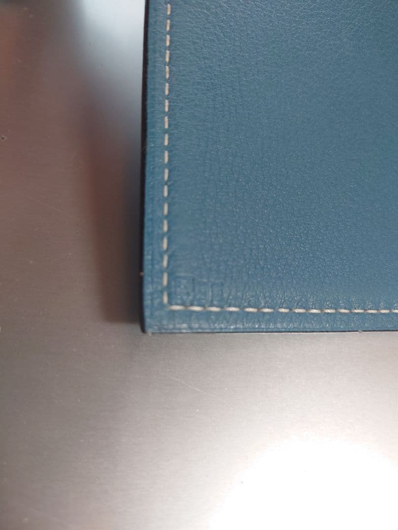 【 HERMES 】エルメス マウスパッド レザー ブラックxブルー