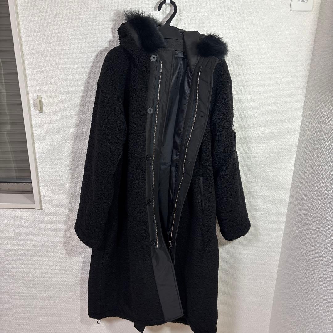 LASUD ボアコートブラック　未使用品　サイズ9号　定価34000円 タグ無し