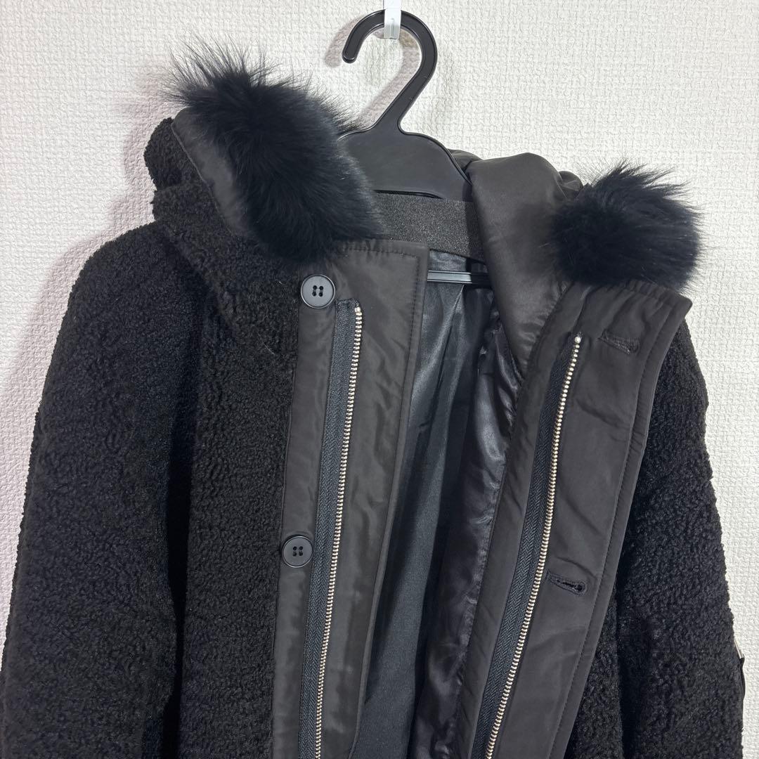 LASUD ボアコートブラック　未使用品　サイズ9号　定価34000円 タグ無し