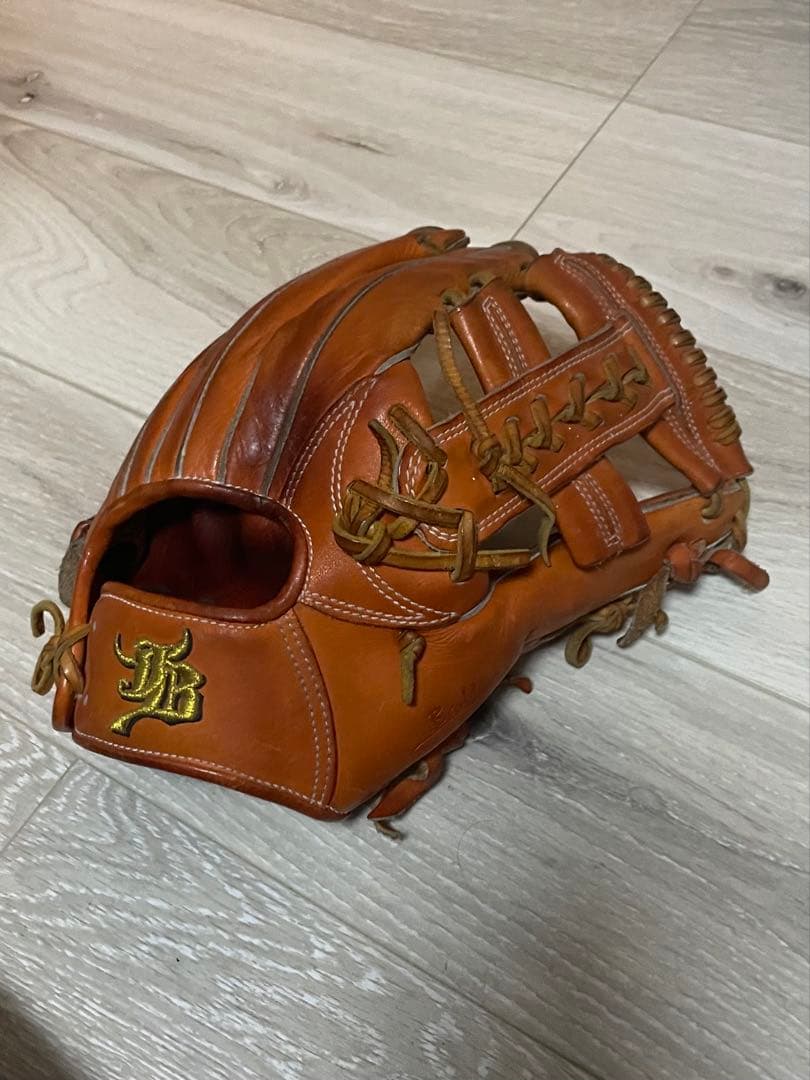 和牛JB 内野手用　オレンジ色 硬式グローブ