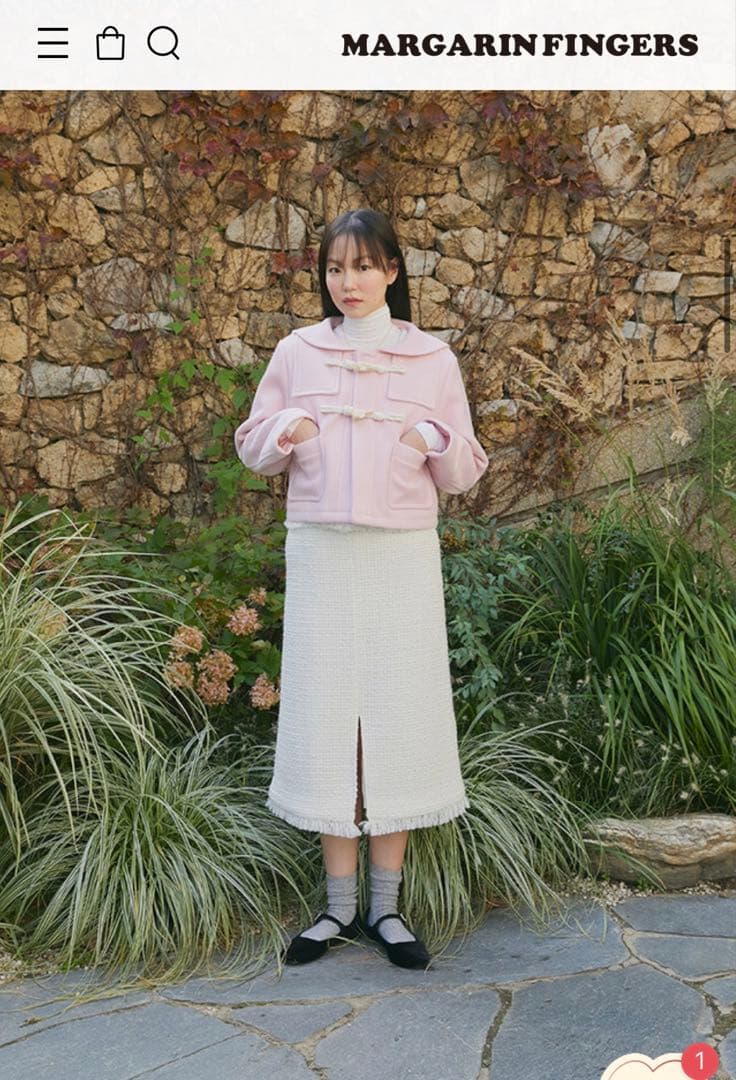 margarine fingers セーラー ダッフルコート ピンク