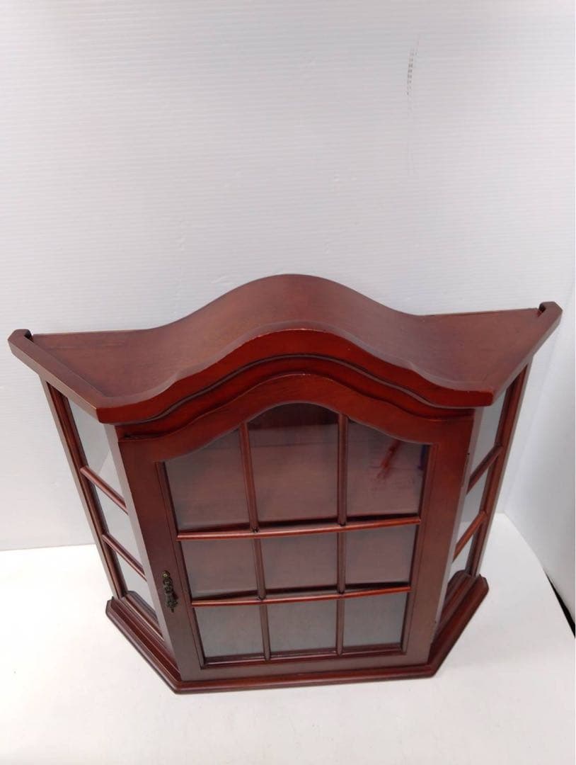 G1748 木製キャビネット 飾り棚 アンティーク 壁掛け コレクションケース