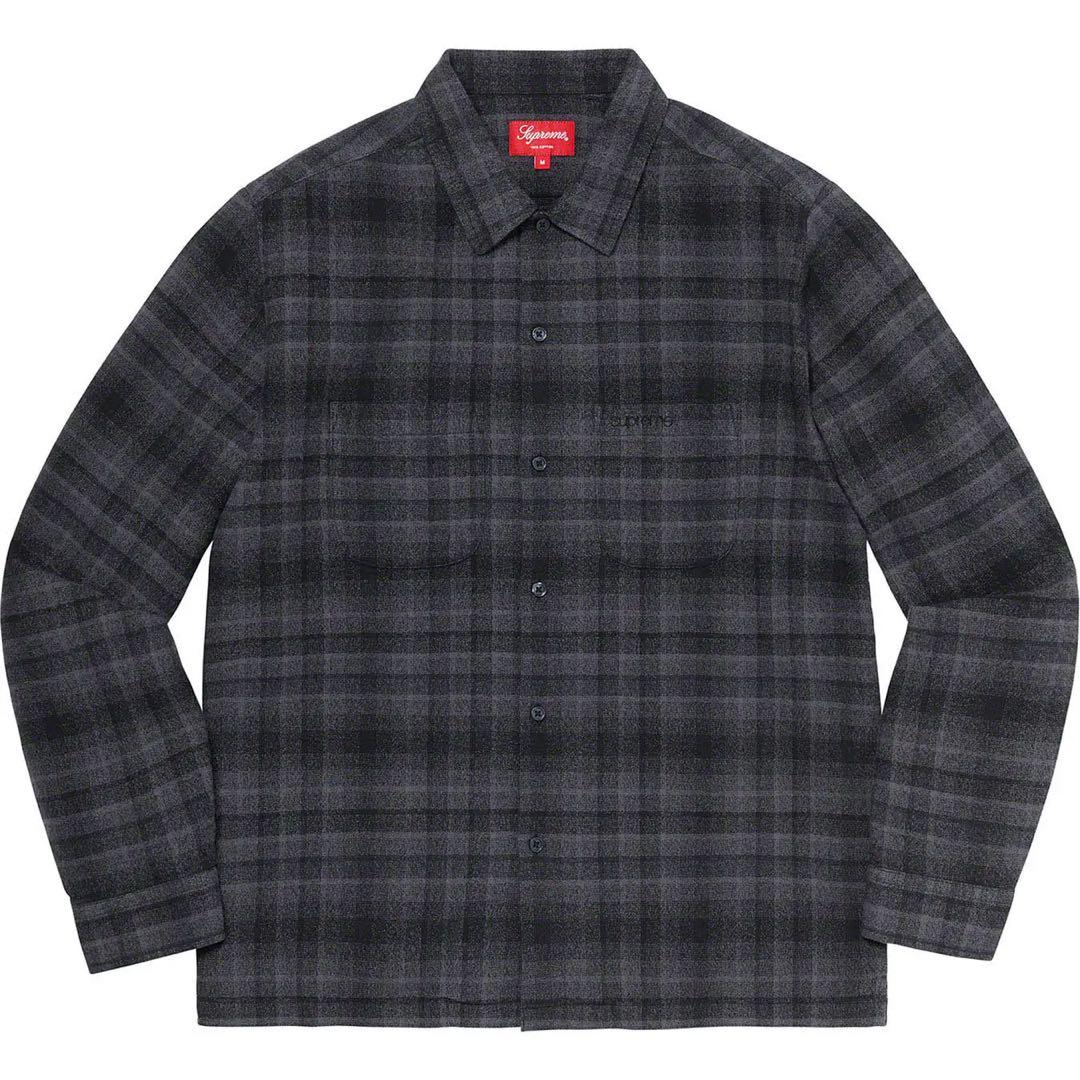 トップス supreme 21SS Plaid Flannel Shirt BLACK