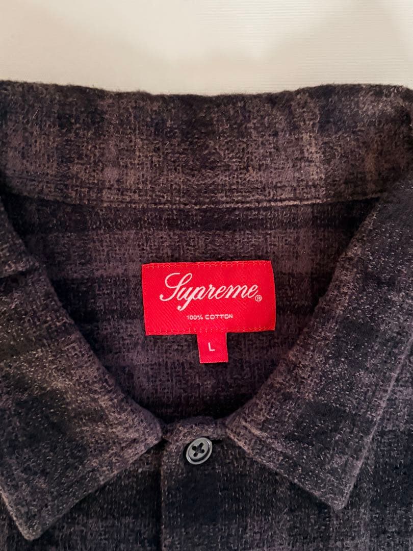 トップス supreme 21SS Plaid Flannel Shirt BLACK