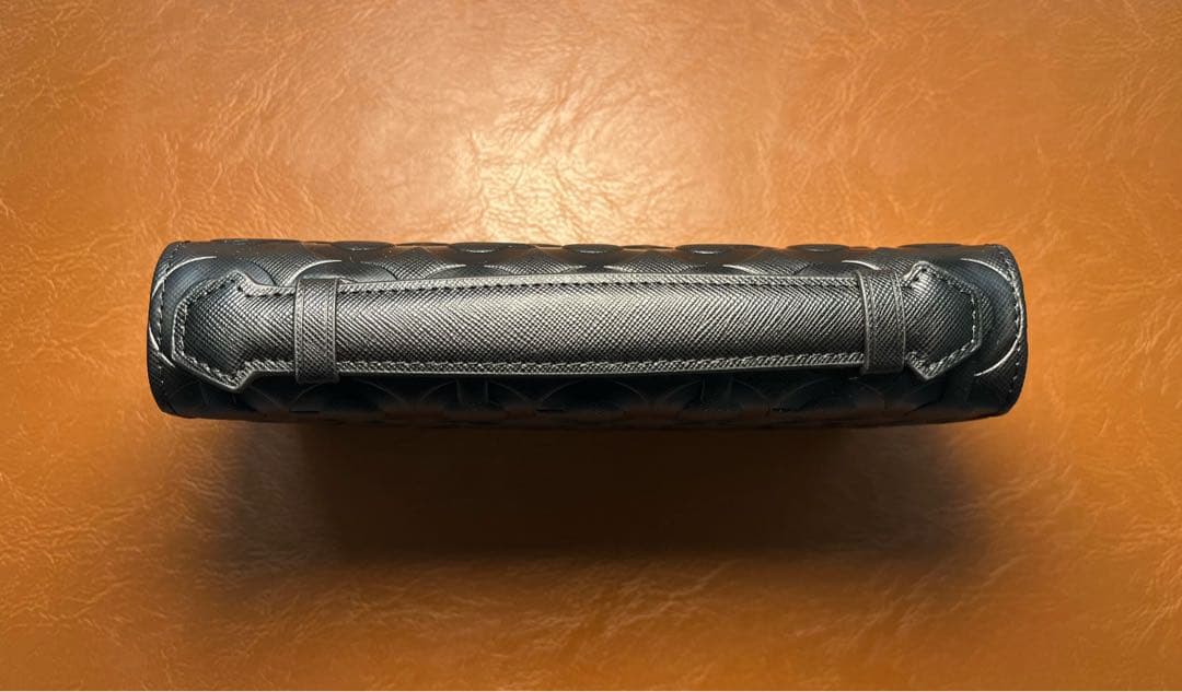 COACH 長財布 ラウンドファスナー 2ZIP 大容量 ネイビー