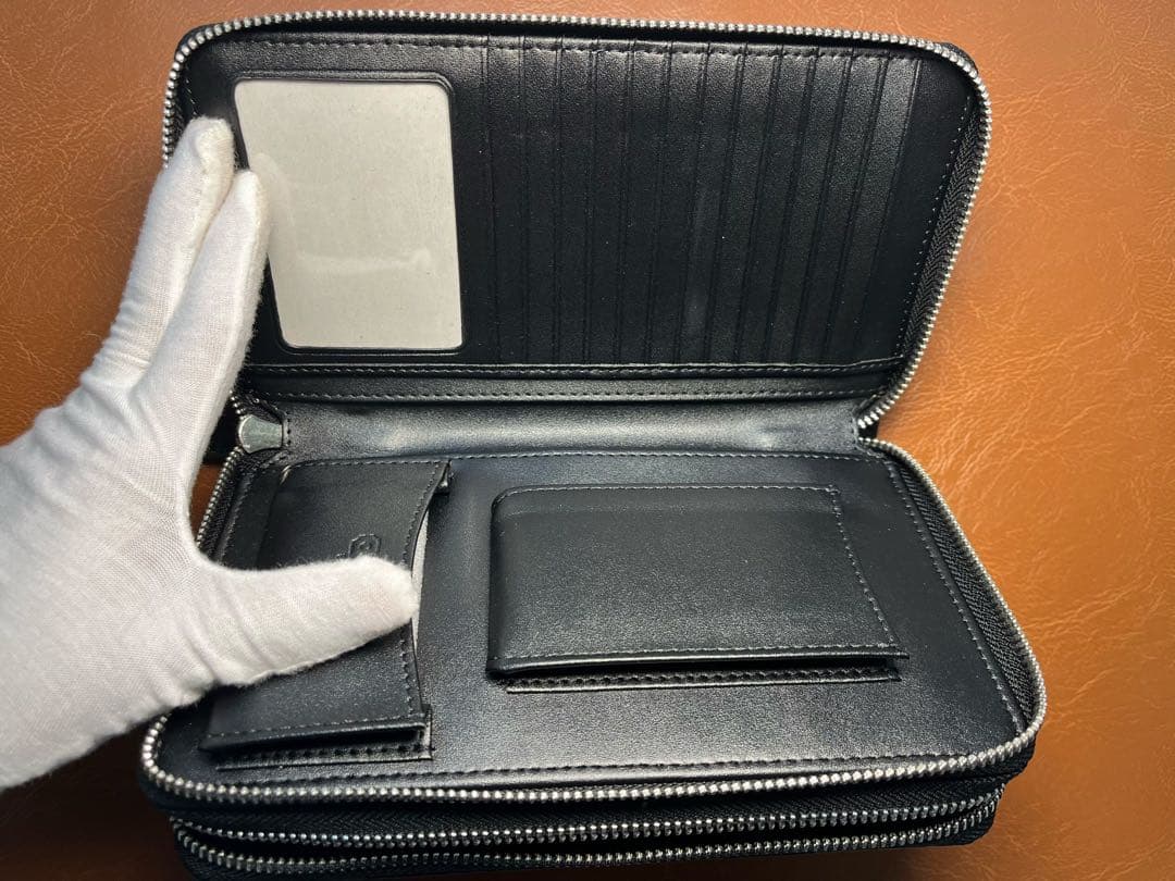 COACH 長財布 ラウンドファスナー 2ZIP 大容量 ネイビー