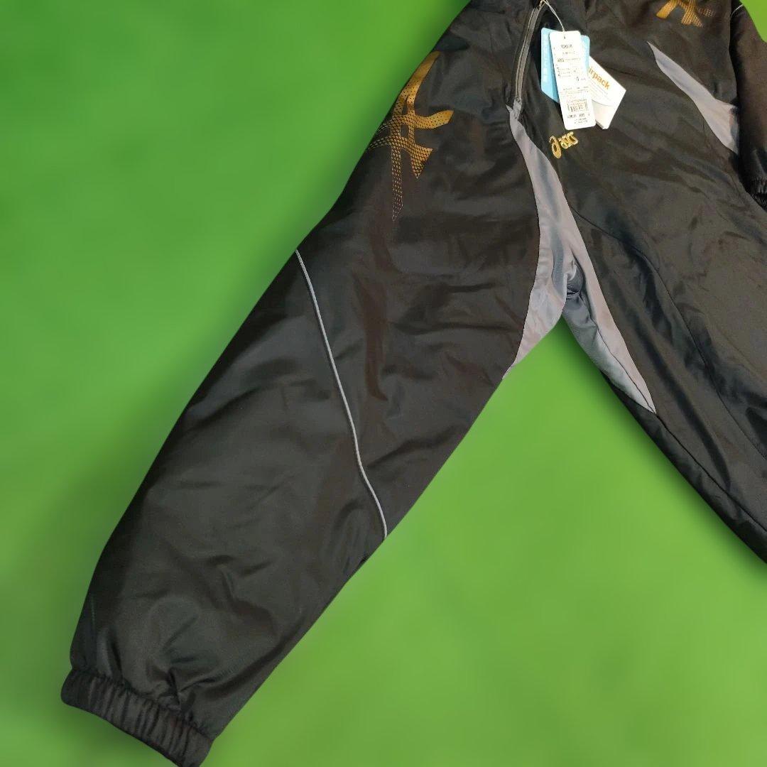 ハ*カ様 アシックス ブラック ウインドブレーカー上下 Oサイズ