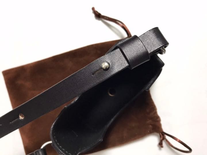 カメラケースとストラップ 新品 Rollei b35 用 イタリア製本革使用