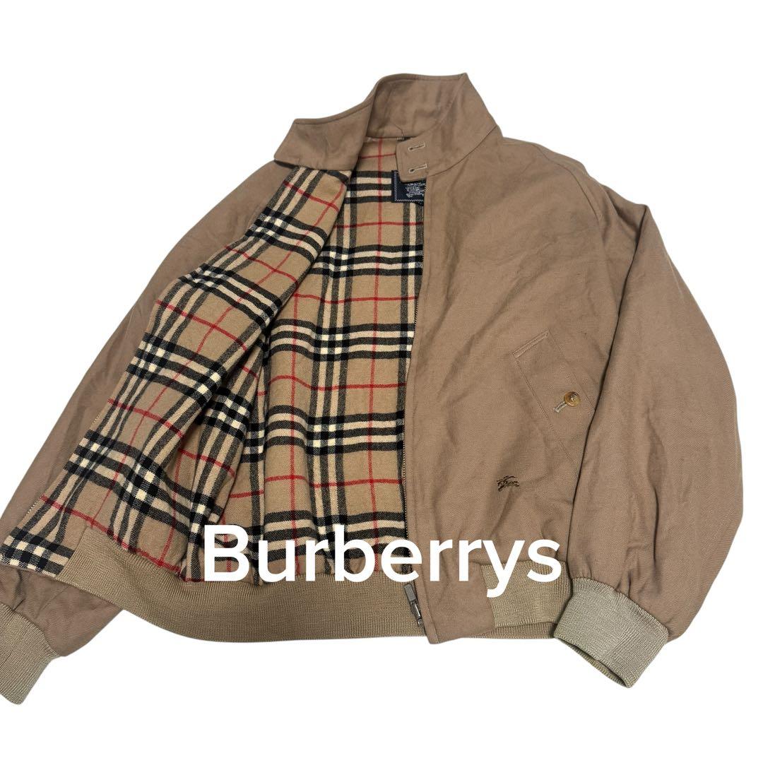 塩*び様 バーバリーズ　ハリトンジャケット　G9 ノバチェック　ロゴ刺繍　ラムウ