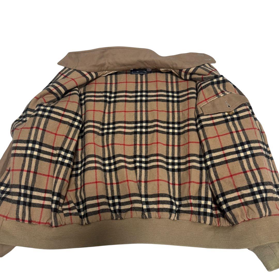 塩*び様 バーバリーズ　ハリトンジャケット　G9 ノバチェック　ロゴ刺繍　ラムウ