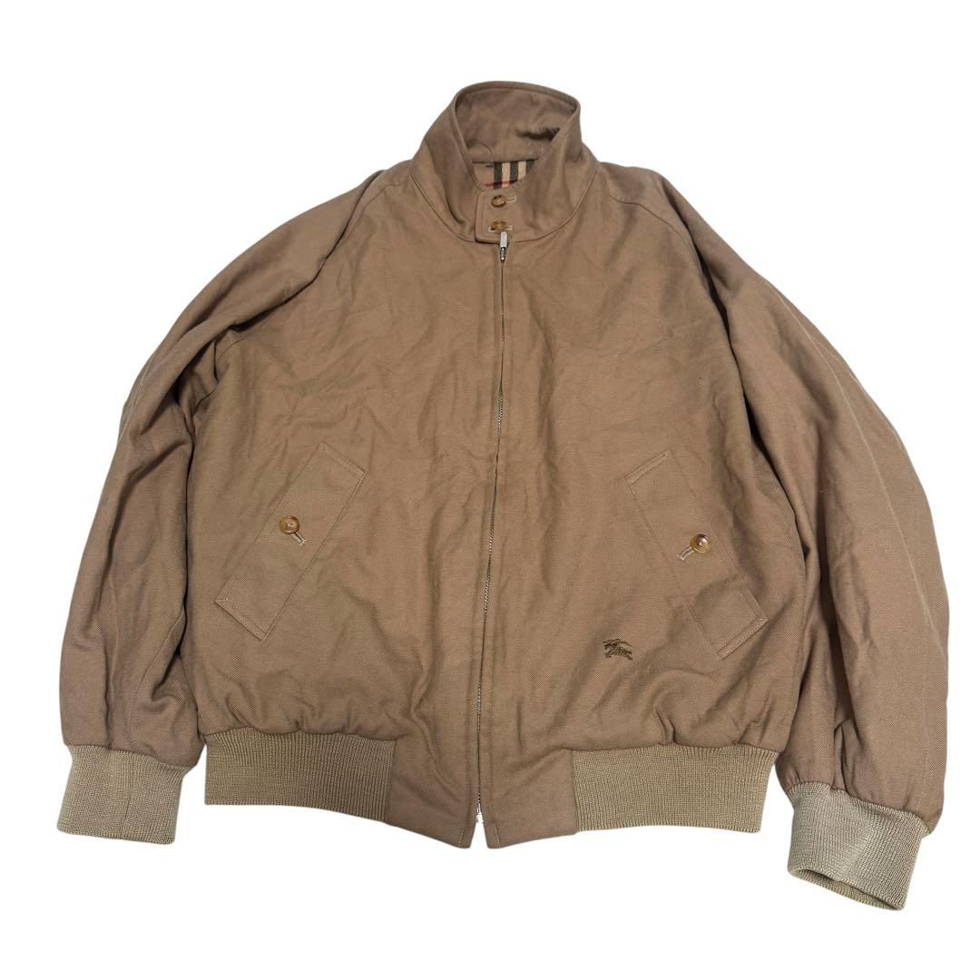 塩*び様 バーバリーズ　ハリトンジャケット　G9 ノバチェック　ロゴ刺繍　ラムウ