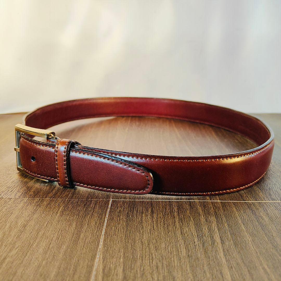 【シェルコードバン】BEAMS別注 ダークバーガンディ高級ドレスベルト 極美品