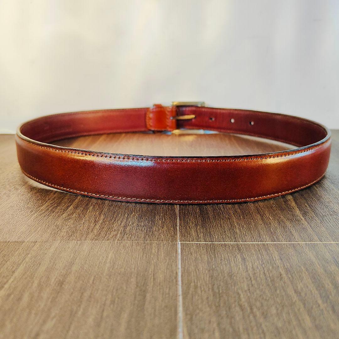 【シェルコードバン】BEAMS別注 ダークバーガンディ高級ドレスベルト 極美品