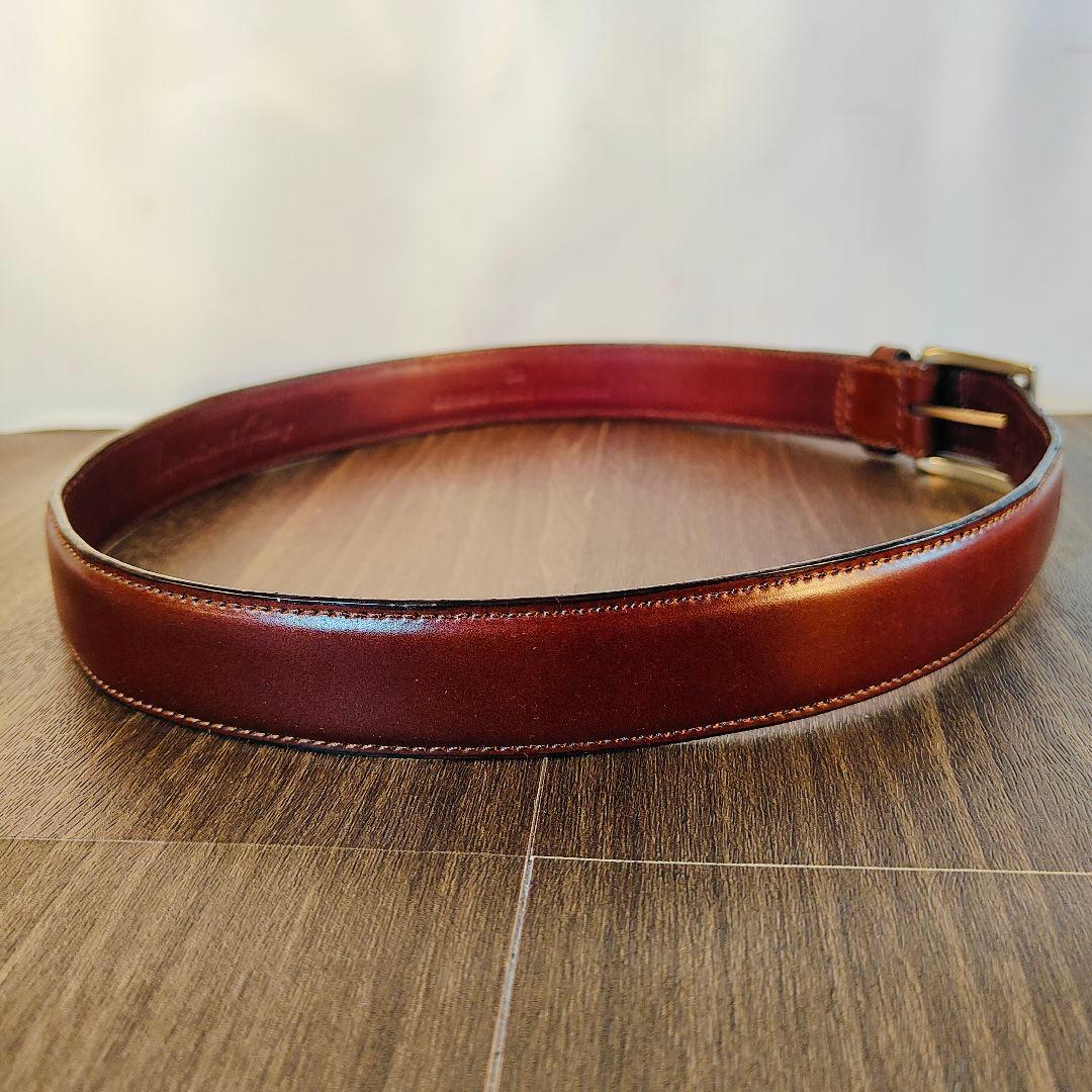 【シェルコードバン】BEAMS別注 ダークバーガンディ高級ドレスベルト 極美品