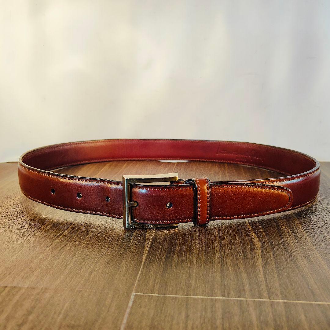 【シェルコードバン】BEAMS別注 ダークバーガンディ高級ドレスベルト 極美品