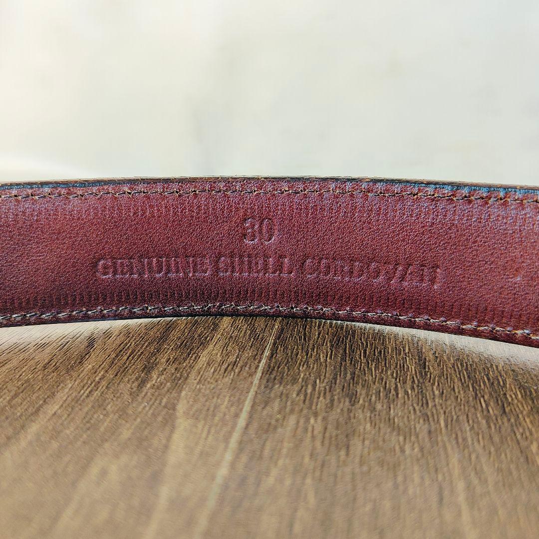 【シェルコードバン】BEAMS別注 ダークバーガンディ高級ドレスベルト 極美品