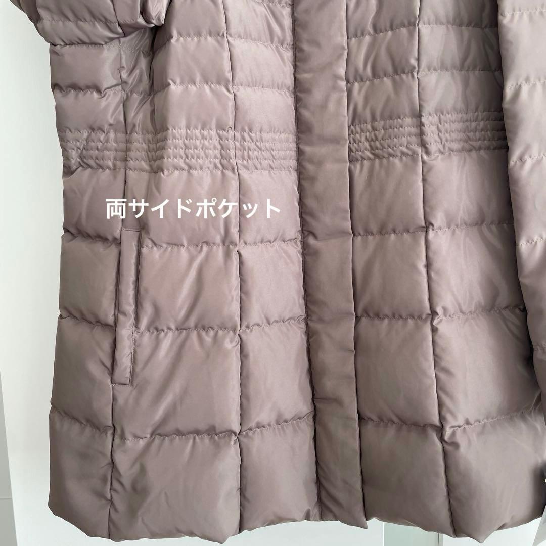 ８１５５【新品】レディースミセス　アウター　ゆったり３L ダウンコート　ベージュ