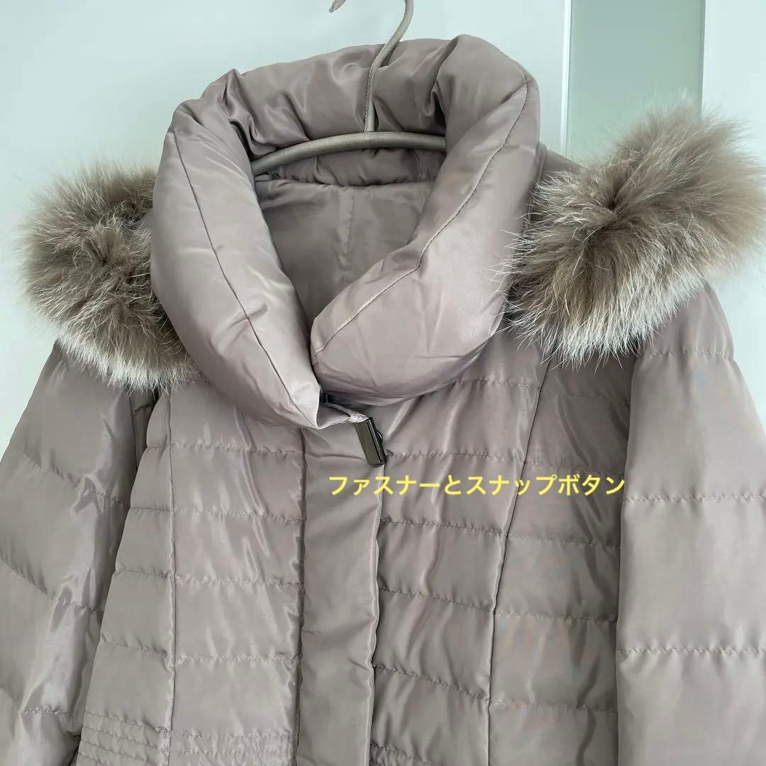 ８１５５【新品】レディースミセス　アウター　ゆったり３L ダウンコート　ベージュ