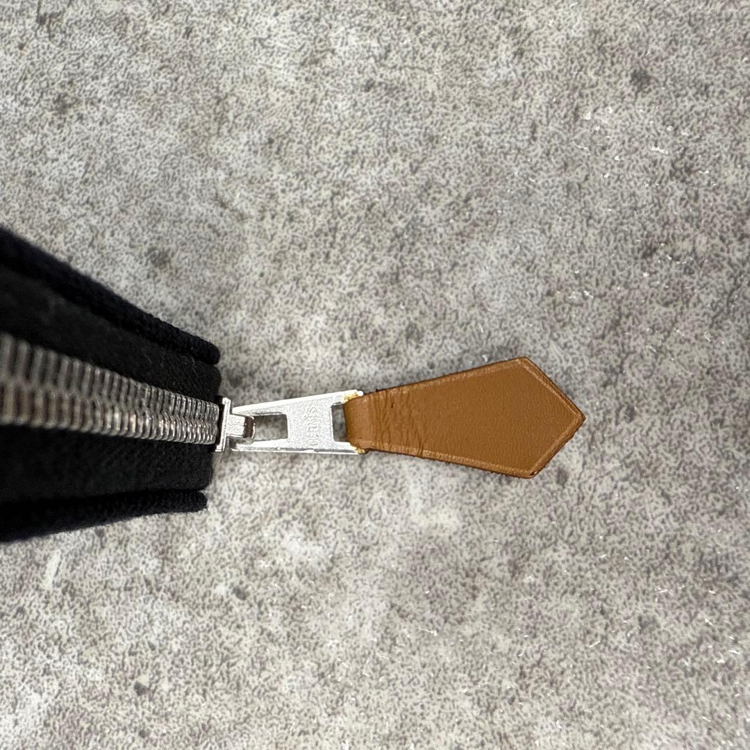 美品 エルメス hermes フールトゥ パースPM ウォレット ブラック