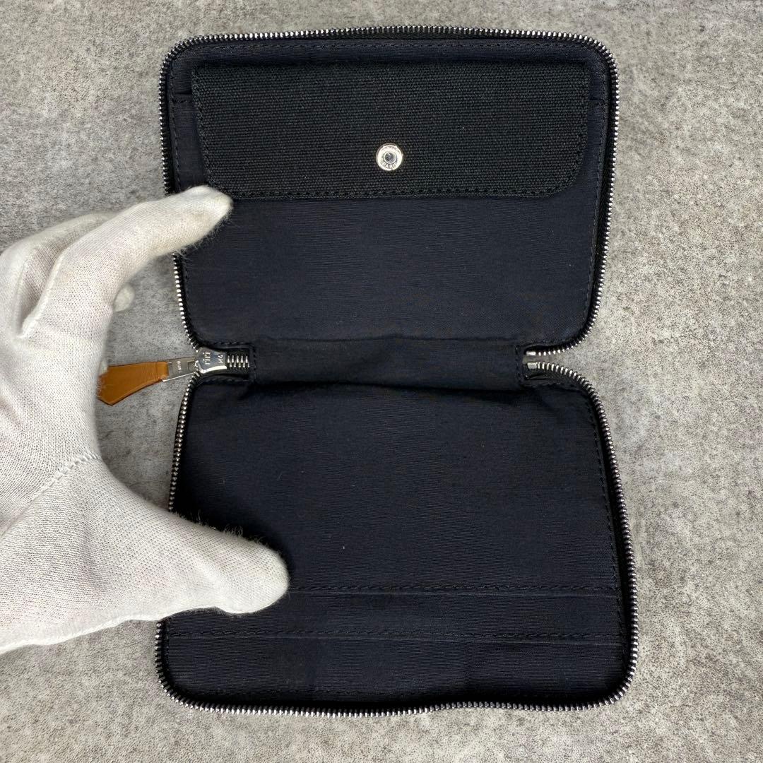 美品 エルメス hermes フールトゥ パースPM ウォレット ブラック