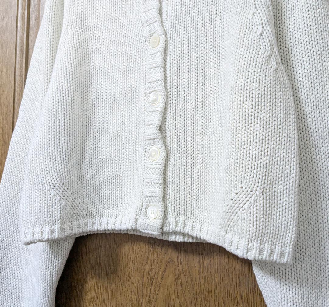 良品 ETRE TOKYO コットンパフクロップドカーディガン カシミヤ混