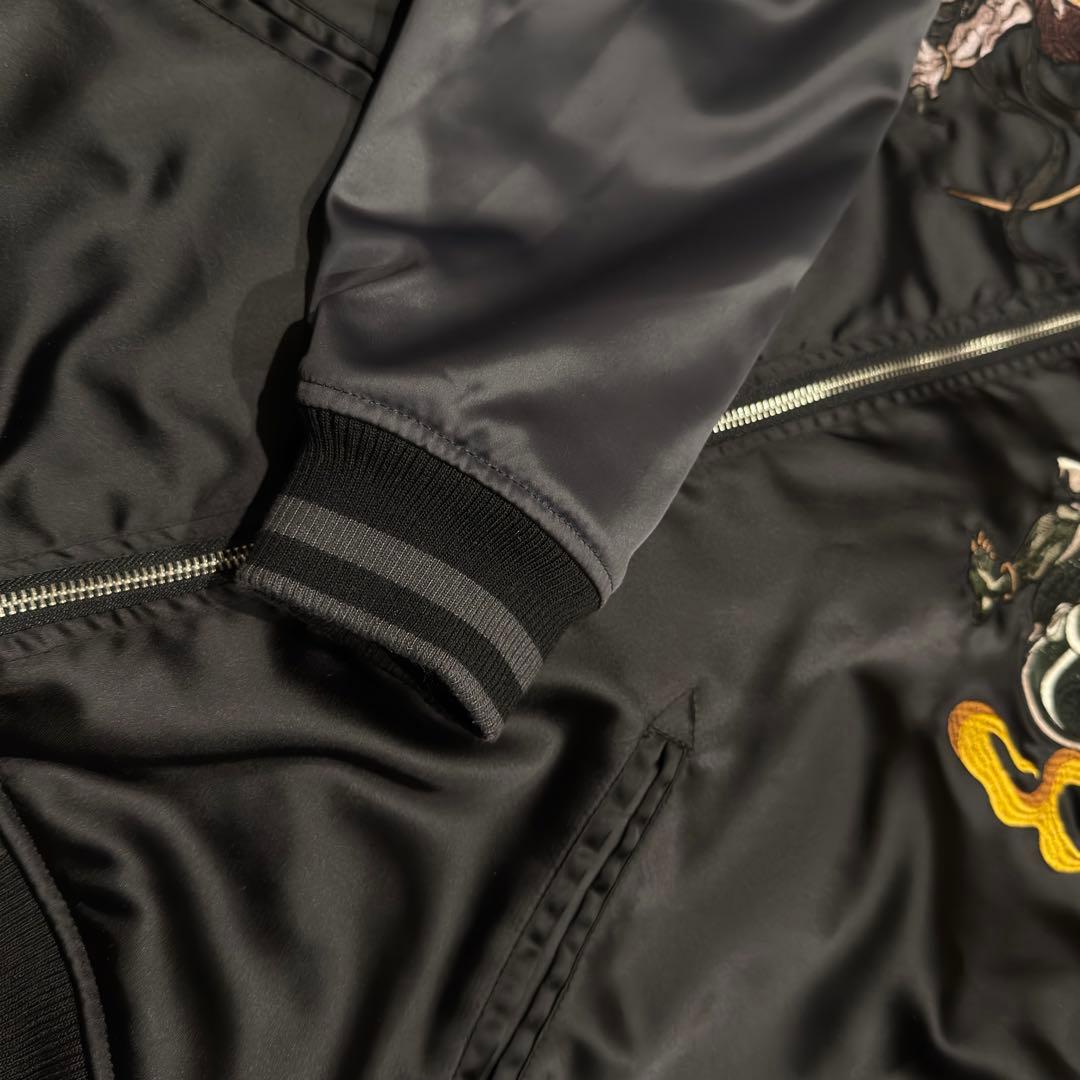 ✨新品未使用✨Lサイズ 絡繰魂 リバーシブル スカジャン 風神雷神 ブラック