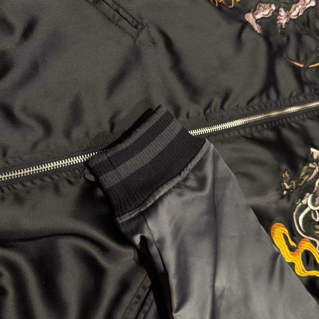 ✨新品未使用✨Lサイズ 絡繰魂 リバーシブル スカジャン 風神雷神 ブラック