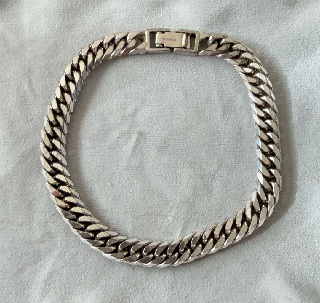 喜平 6面ダブル シルバー925 ブレスレット