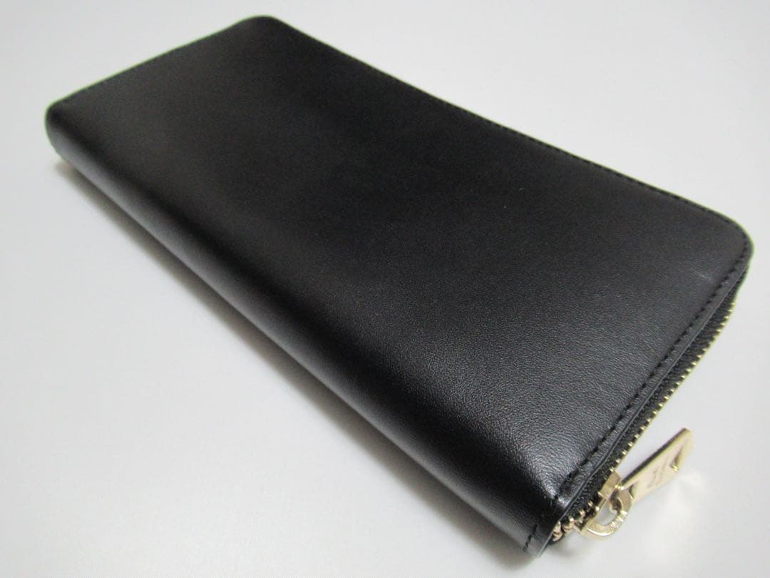 ポールスミス 新品！訳あり エクステリアストライプ ラウンドジップ牛革長財布 黒