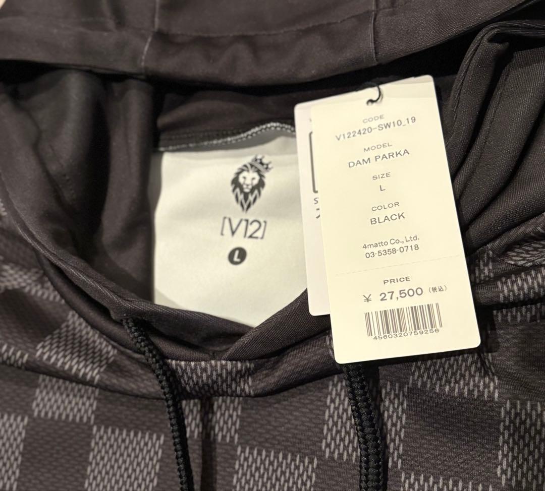 新品タグ付きV12 VTWELVE パーカー サイズ　L 黒