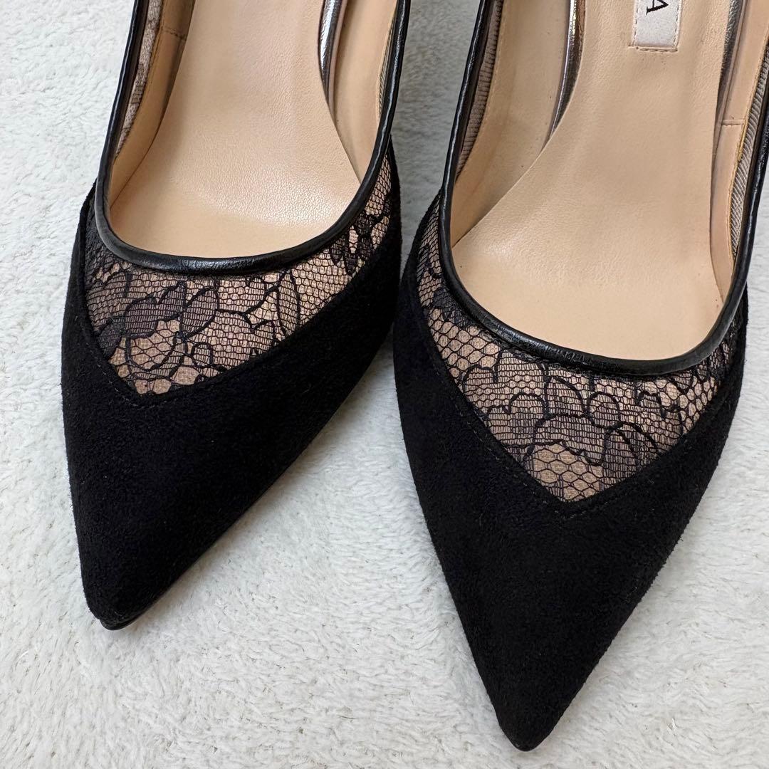 【未使用✨】ダイアナ パンプス レース メッシュ ポインテッドトゥ ピンヒール