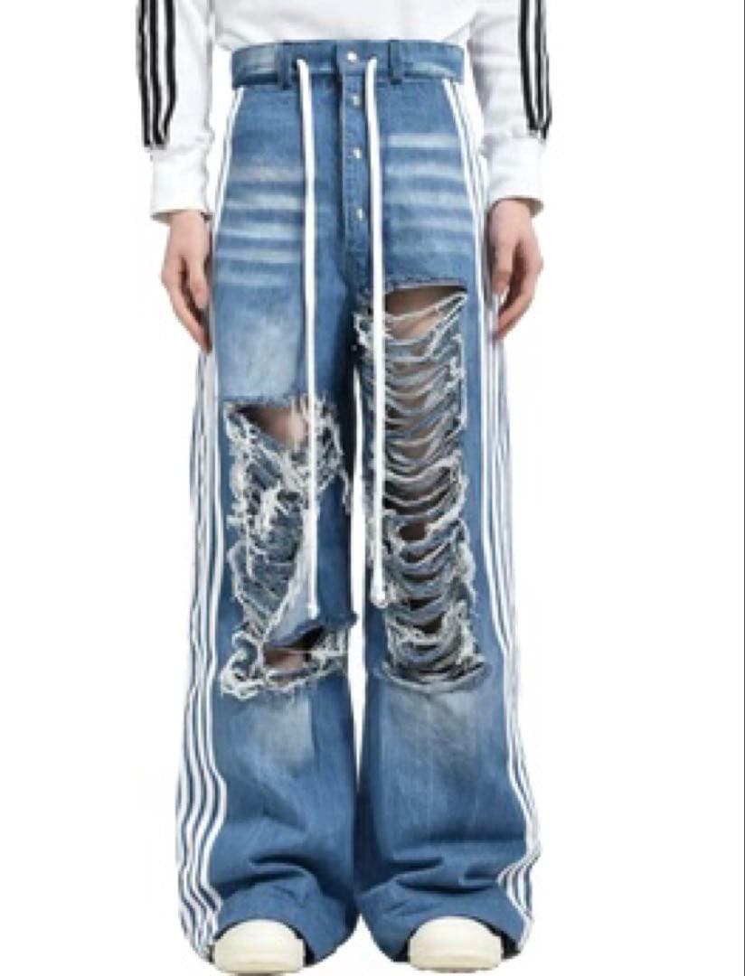 最終値下げ YORI SPORT 5ストライプデニム30/34 inch